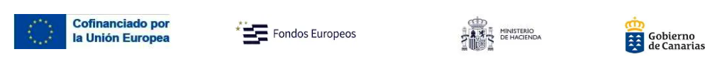 Cofinanciado por la Unión Europea, Fondos Europeos, Ministerio de Hacienda y Gobierno de Canarias